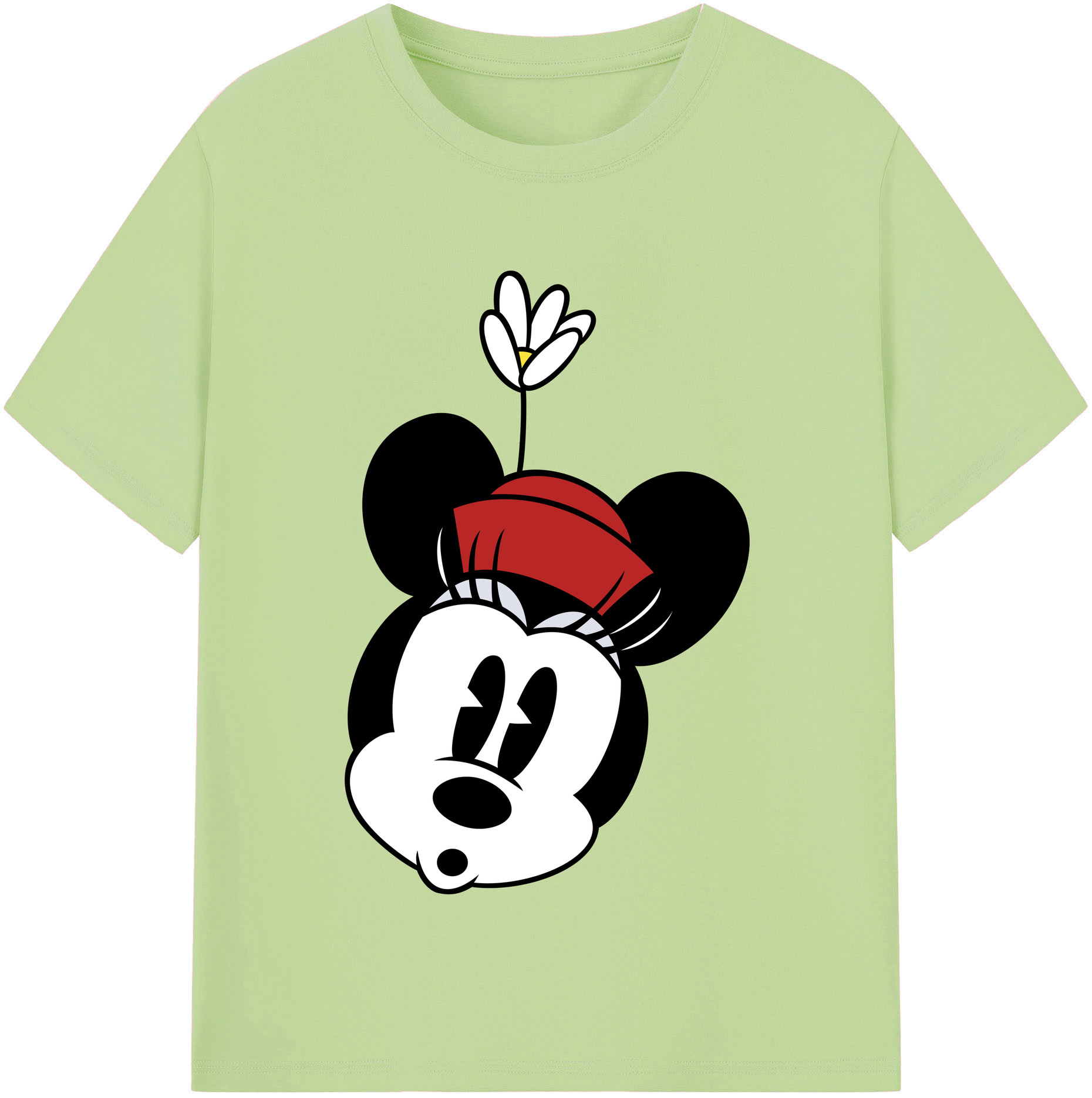 （画像用） ミッキーマウス Mickey Mouse 綿100％半袖Tシャツ（フロントプリント）